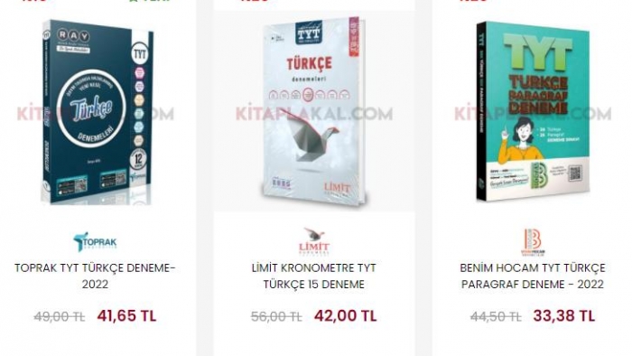 En İyi TYT Deneme Sınavı Fiyatlarını kitaplakal.com'da İnceleyin!