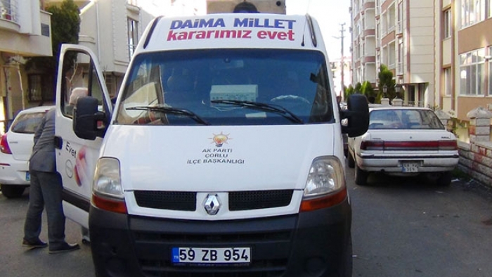 Tekirdağ'da Seçim Aracı Şoförü Darp Edildi
